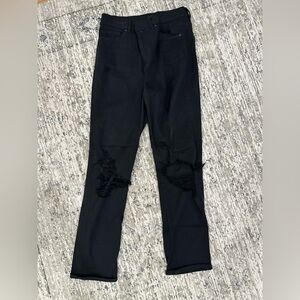 Express Black Ripped Skinny Jeans